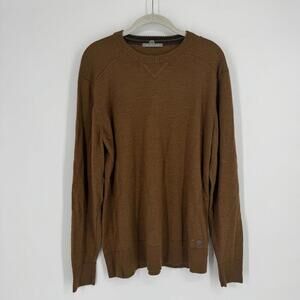 smartwool sweater mens medium M brown kiva ridge merino wool hiking outdoor